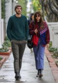 Dakota Johnson goes on a coffee run with Blake Lee at Alfred Coffee in West Hollywood, Los Angeles
