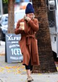 Hilary Duff looks tired as she steps out for her morning coffee with Matthew Koma in Los Angeles