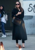 Angelina Jolie looks classy in all-black while out shopping with daughter Vivienne in Los Angeles
