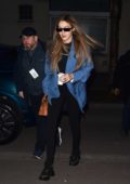 Gigi Hadid looks great in a blue blazer while out during Fashion Week 2020 in Paris, France