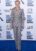 Amber Heard attends the 2020 Film Independent Spirit Awards at The Barker Hangar in Santa Monica, California