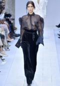 Bella Hadid walks the Max Mara FW 2020 runway during Milan Fashion Week in Milan, Italy
