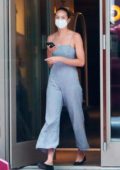 Candice Swanepoel looks stylish in gingham patterned jumpsuit while stepping out in New York City