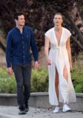 Karlie Kloss looks stunning in a white dress as she steps out with husband Joshua Kushner in Los Angeles