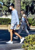 Madison Beer spotted picking up some Sushi for lunch with a mystery man in Calabasas, California