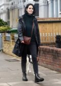 Michelle Dockery steps out for a dog walk in London, UK
