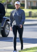 Sofia Richie steps out for a walk with her mom Diane and brother Miles in Los Angeles