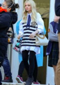 Emily Alyn Lind spotted at the film set of the 'Gossip Girl' TV series in New York City