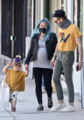 Hilary Duff takes her daughter to a party supply store before spending some time at a local park in Studio City, California