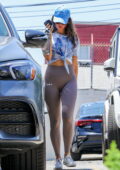 Eiza Gonzalez looks sporty as she leaves after a workout session in West Hollywood, California