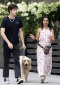Camila Cabello and Shawn Mendes step out for a leisurely stroll with their dog in Shawn's hometown of Toronto, Canada