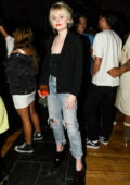 Emily Alyn Lind attends a fashion week party during NYFW in New York City