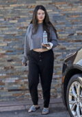 Selena Gomez flashes her midriff in a cropped sweatshirt as she grabs lunch at Catus Taqueria in Los Angeles