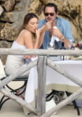 Margot Robbie and husband Tom Ackerley pack on the PDA during a romantic dinner date in Tuscany, Italy