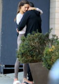 Alessandra Ambrosio and her boyfriend Richard Lee pack on some PDA after lunch in Brentwood, California