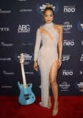 Jasmine Sanders attends the 2021 Sports Illustrated Awards at Seminole Hard Rock & Casino in Hollywood, Florida