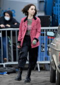Emilia Clarke spotted filming Marvel's "Secret Invasion" at The Piece Hall in Halifax, UK