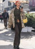 Iris Law flashes her toned midriff while out during Fashion Week in Milan, Italy