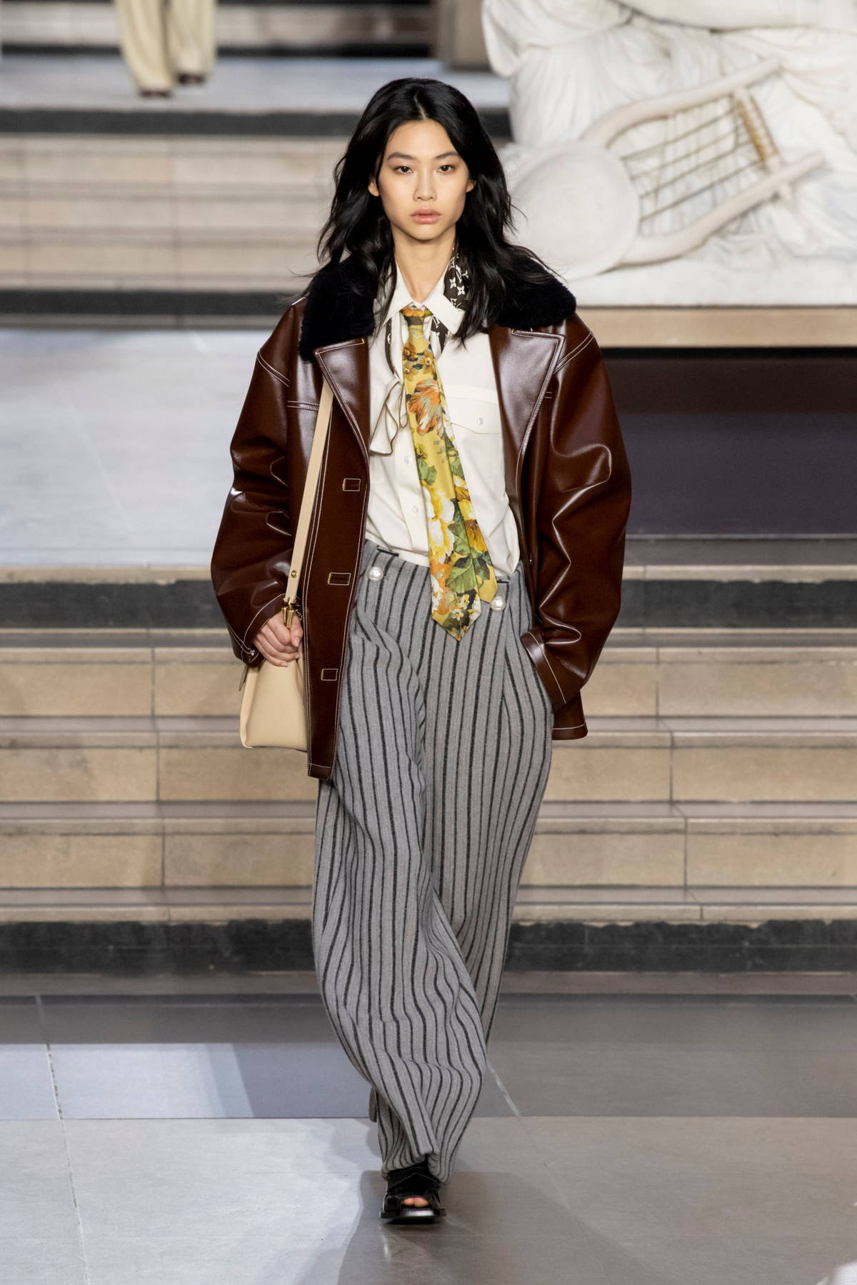 HoYeon Jung walks the runway for Louis Vuitton Womenswear Fall