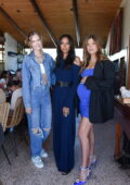 Jasmine Tookes, Josephine Skriver and Rocky Barnes attend L'agence International Women's Day Brunch in Santa Monica, California