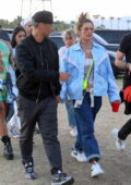 Alessandra Ambrosio looks trendy while out with Richard Lee at the 2022 Coachella Valley Music and Arts Festival in Indio, California