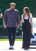 Jennifer Lopez and Ben Affleck step out together to meet with her kids at school in Los Angeles