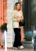 Jessica Alba steps out for dinner with friends at AVRA in Beverly Hills, California