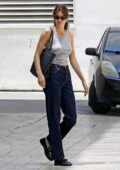 Kendall Jenner sports a tank top and jeans while out with boyfriend Devin Booker in Los Angeles