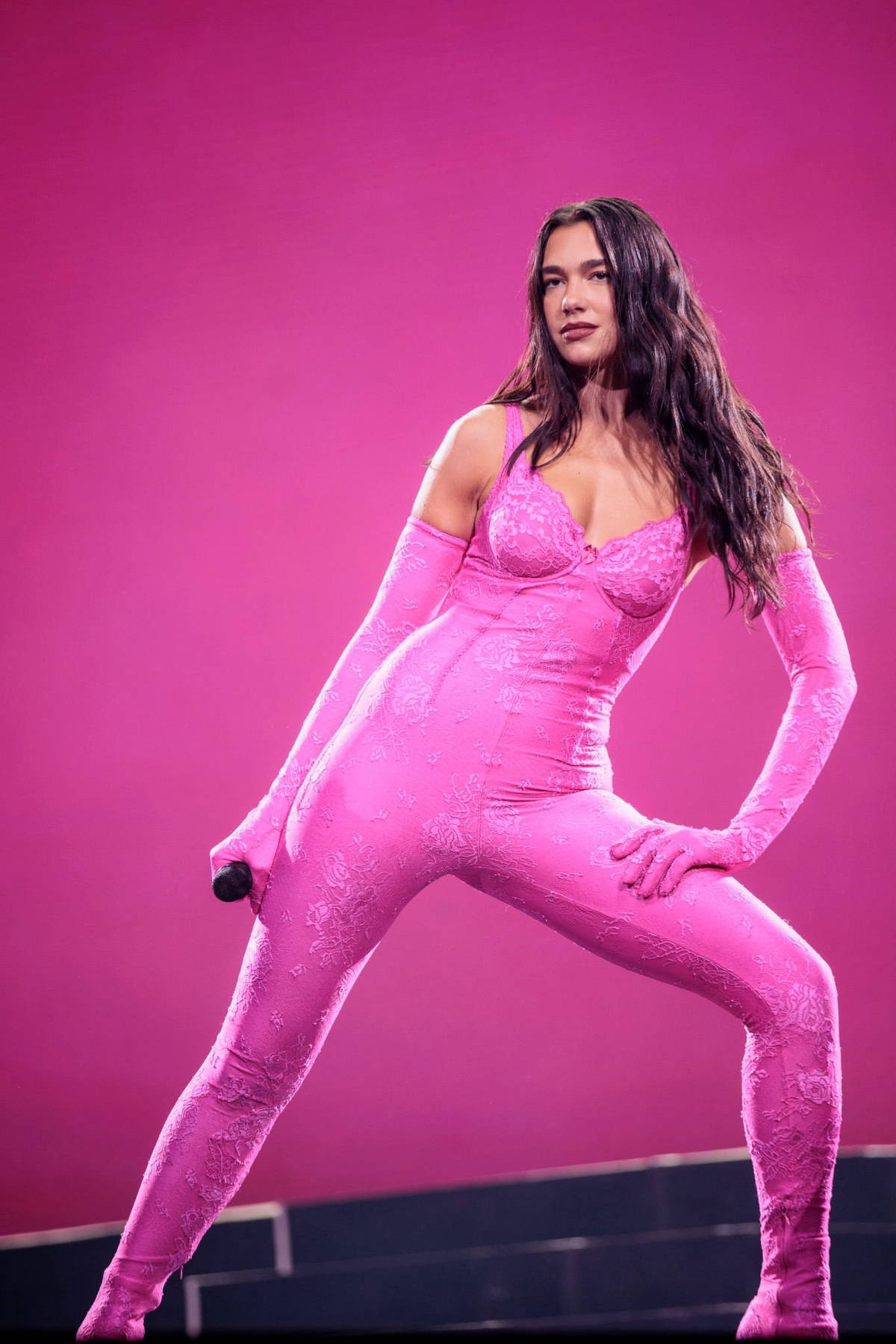 Dua Lipa performs live during her 'Future Nostalgia' Tour in Barcelona, Spain