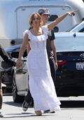 Jennifer Lopez and her daughter Emme visit Ben Affleck on the set of his untitled 'Nike' project in Los Angeles