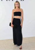 Zoey Deutch attends the Giorgio Armani Prive Haute Couture FW 2022-2023 show during Paris Fashion Week in Paris, France