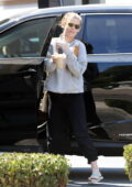 Kate Mara grabs some coffee before heading to a morning Pilates session in Silver Lake, California