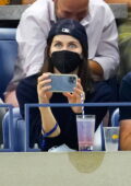 Alexandra Daddario and husband Andrew Form attend Day 7 of the 2022 US Open in New York