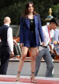 Ana de Armas looks chic in a blue blazer with matching shorts while out during the 79th Venice Film Festival in Venice, Italy