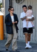 Hailey Bieber and Justin Bieber take Hailey's niece out for some ice cream in Studio City, California