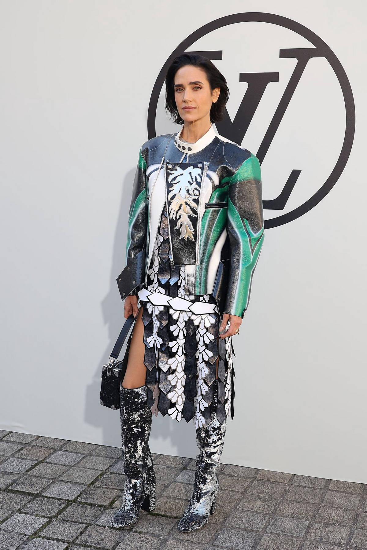 Jennifer Connelly attends the Louis Vuitton Womenswear SS 2020 show during  Paris Fashion Week in Paris