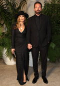 Jennifer Lopez and Ben Affleck attend the Ralph Lauren SS23 Runway Show in San Marino, California