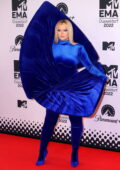 Bebe Rexha attends the MTV Europe Music Awards 2022 at PSD Bank Dome in Dusseldorf, Germany