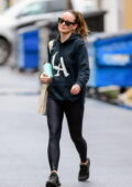 Olivia Wilde sports a hoodie and leggings for her daily workout in Studio City, California
