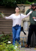 Kate Hudson is all smiles while visiting some friends with Danny Fujikawa in Pacific Palisades, California