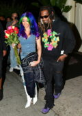 Cardi B and Offset step out for a romantic dinner at Delilah Restaurant in West Hollywood, California