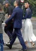 Katy Perry and Orlando Bloom seen arriving on Day 3 of Wimbledon 2023 in London, UK