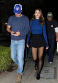 Caylee Cowan and Casey Affleck attend Leonardo DiCaprio's 49th birthday party in Beverly Hills, California