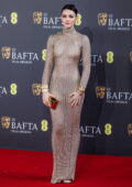 Ella Hunt attends the 77th EE British Academy Film Awards at the Royal Festival Hall in London, England, UK