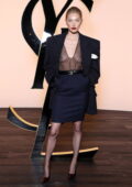 Elsa Hosk attends the Yves Saint Laurent Womenswear FW 2024-25 show during Paris Fashion Week in Paris, France