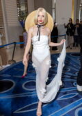 Anya Taylor-Joy stuns in a strapless white dress while seen leaving JW Marriot hotel during the 77th Cannes Film Festival in Cannes, France