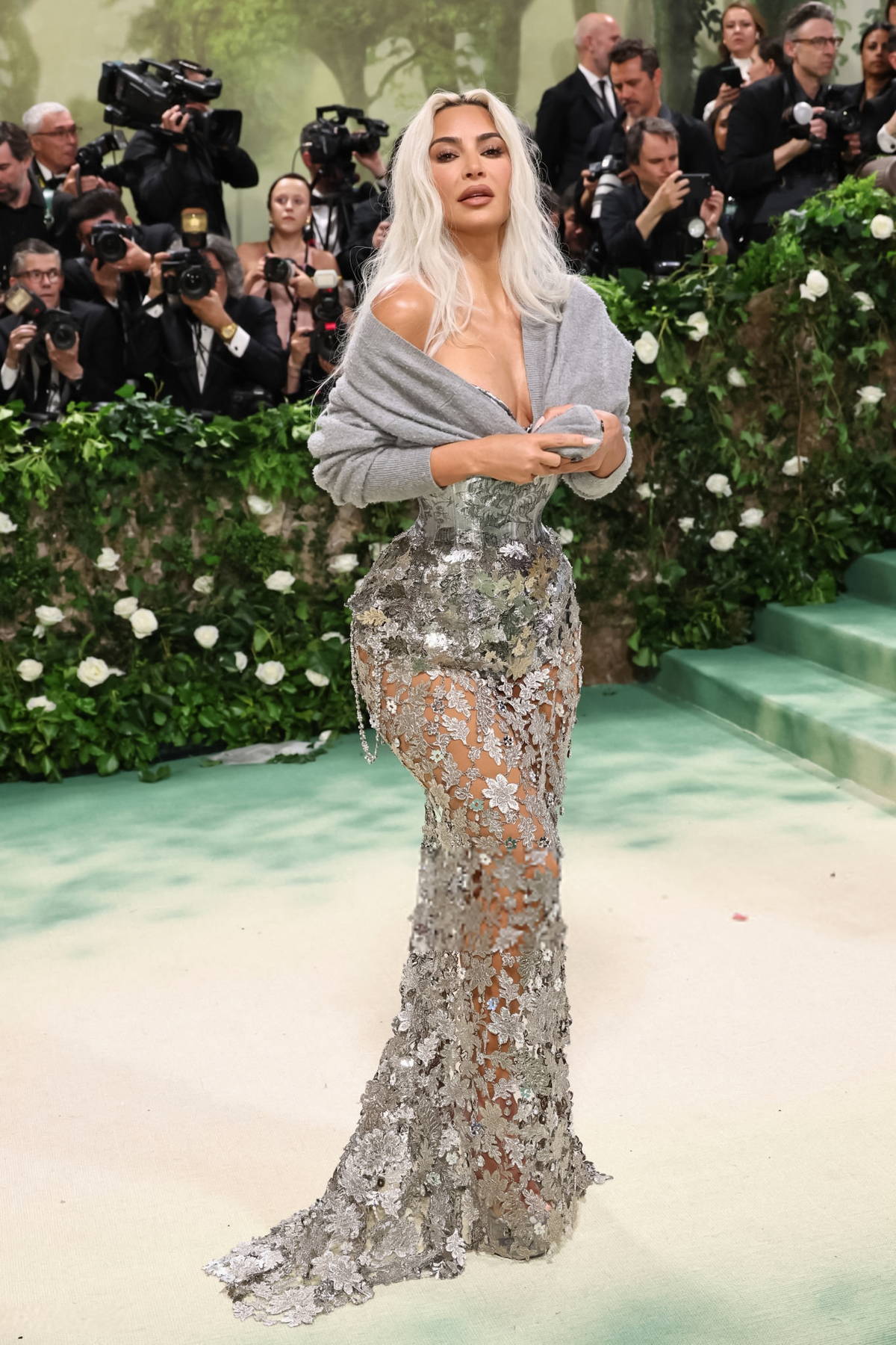 Kim Kardashian attends The 2024 Met Gala Celebrating 'Sleeping Beauties: Reawakening Fashion' at The Metropolitan Museum of Art in New York City