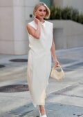 Julianne Hough looks classy in a cream dress while attending her ALO x Kingry event in Beverly Hills, California