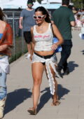 Addison Rae flashes her toned tummy and legs while attending the Malibu Chili Cook-Off in Malibu, California