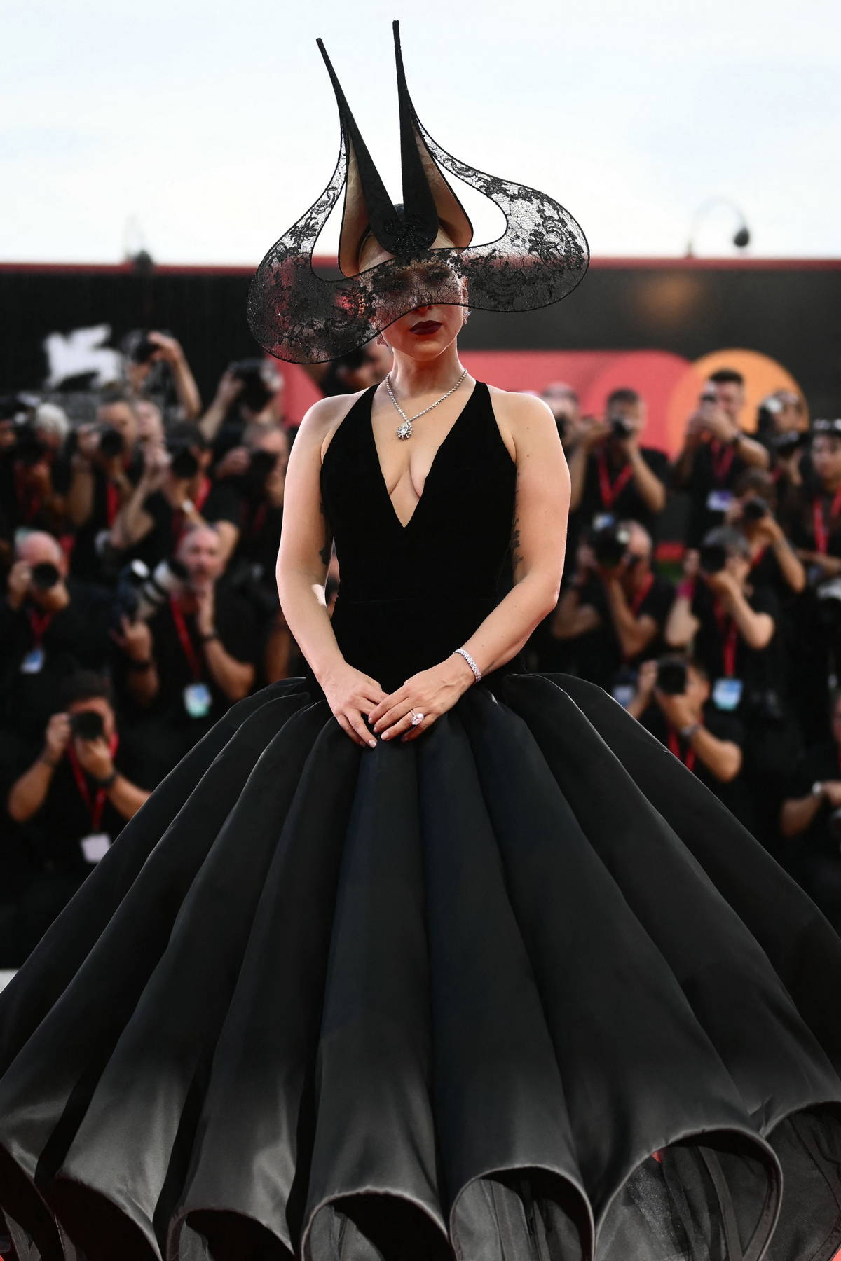 Lady Gaga attends the Premiere of 'Joker: Folie à Deux' during the 81st Venice Film Festival in Venice, Italy